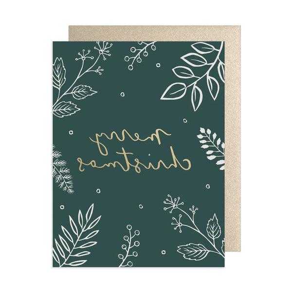 Forest Foliage Merry Christmas Card Boxed Set